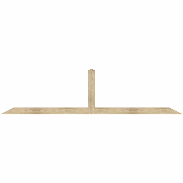 Ekena Millwork Portland Rough Sawn Timber Gable Bracket, Douglas Fir, 108"W x 27"H x 2"D x 4"F, 6/12 Pitch GBW108X27X0204POR00RDF - main